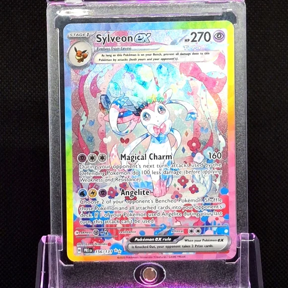 Sylveon ex SIR NM 156/131 SV: Prismatic Evolutions Pokemon Card Eeveelutions Sylveon ex SIR NM 156/131 SV: Prismatic Evolutions Pokemon Card Eeveelutions